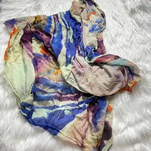 Lulla Collection By Bindya Infinity Scarf Multicolored Tie Dye Soft Knit - Picture 5 of 10